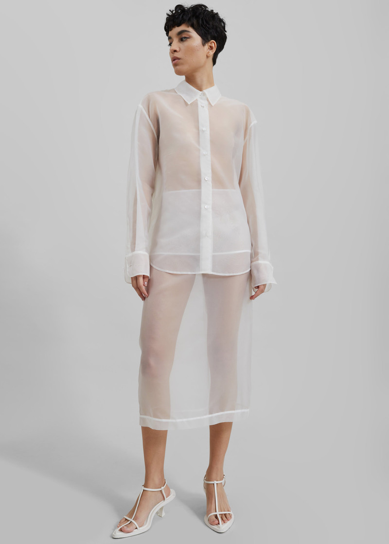 Peri Sheer Shirt - White 5