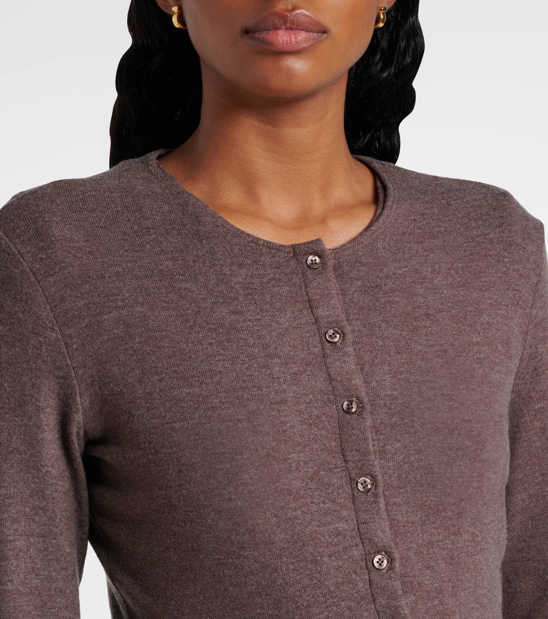 Lauren cropped jersey cardigan - 4