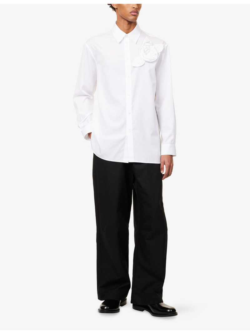 Simone Rocha Pressed Rosette Cotton Shirt outlook