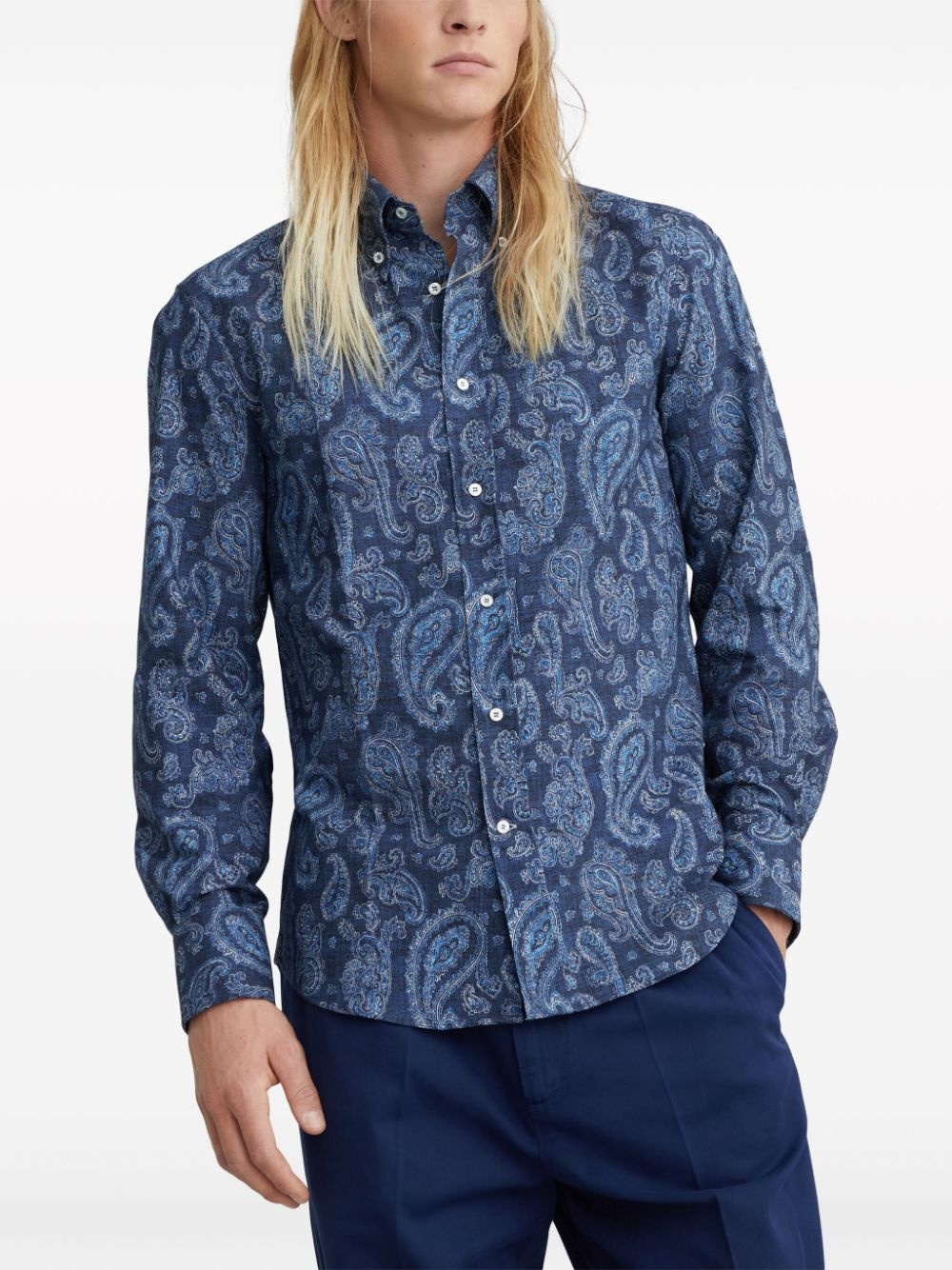 paisley-print cotton shirt - 2