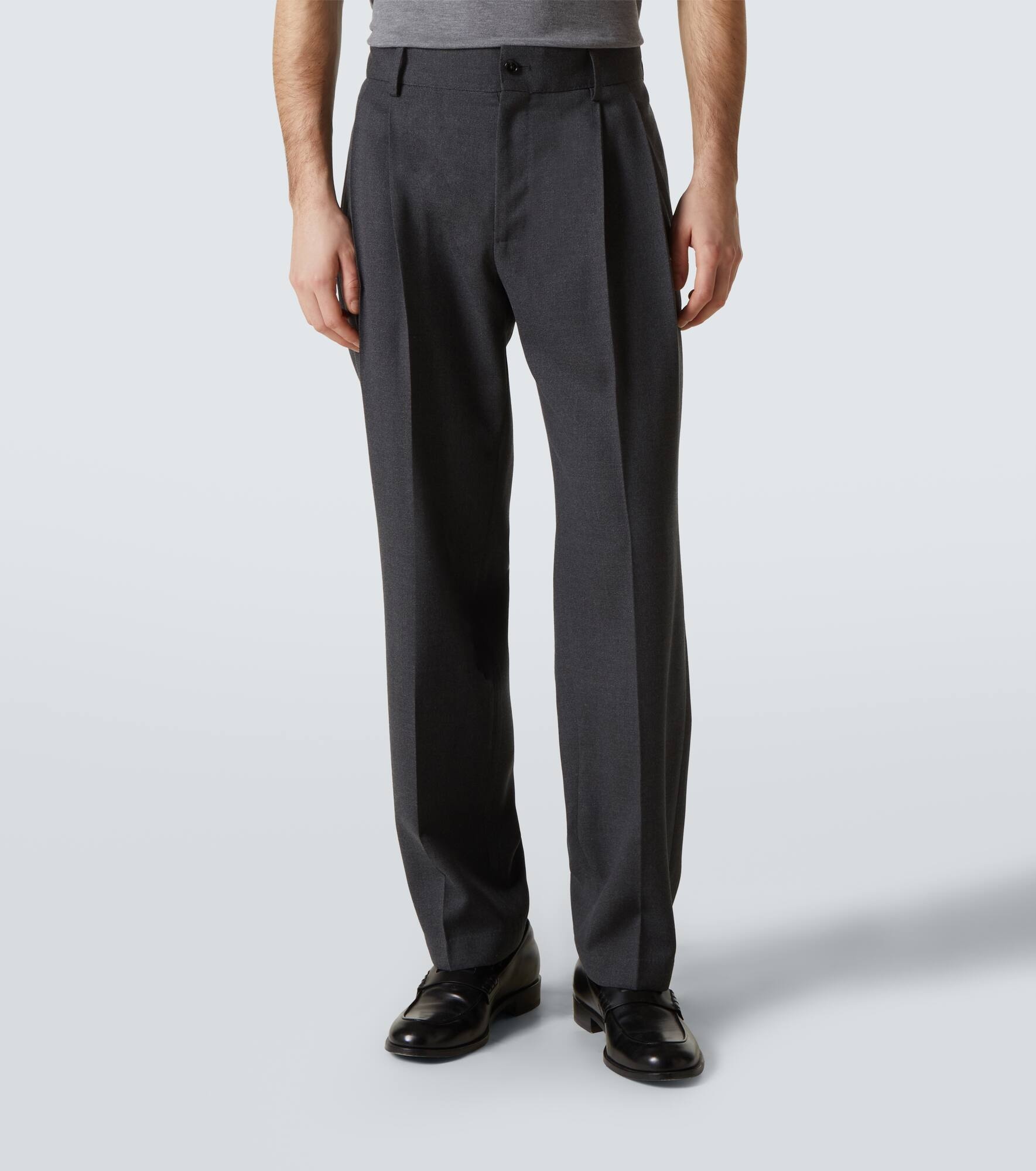 Wool-blend straight pants - 3