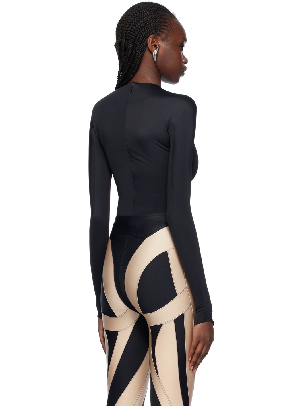 Black Embossed Bodysuit - 3