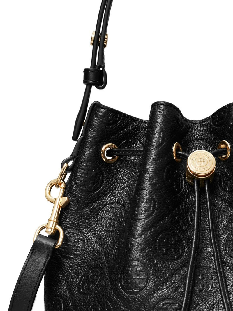T-Monogram textured bucket bag 6