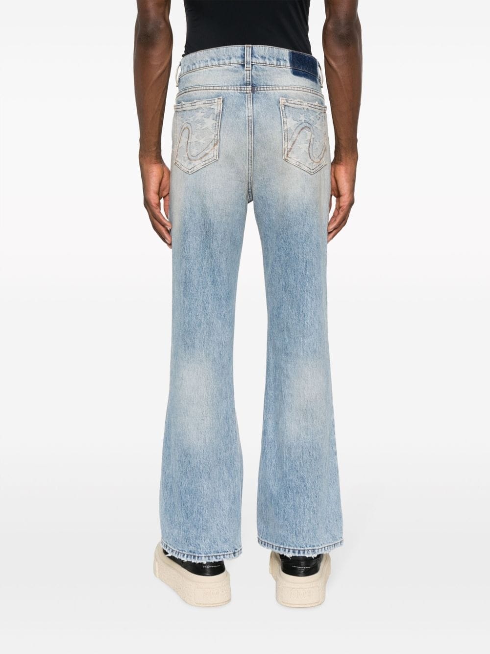 mid-rise flared jeans - 4