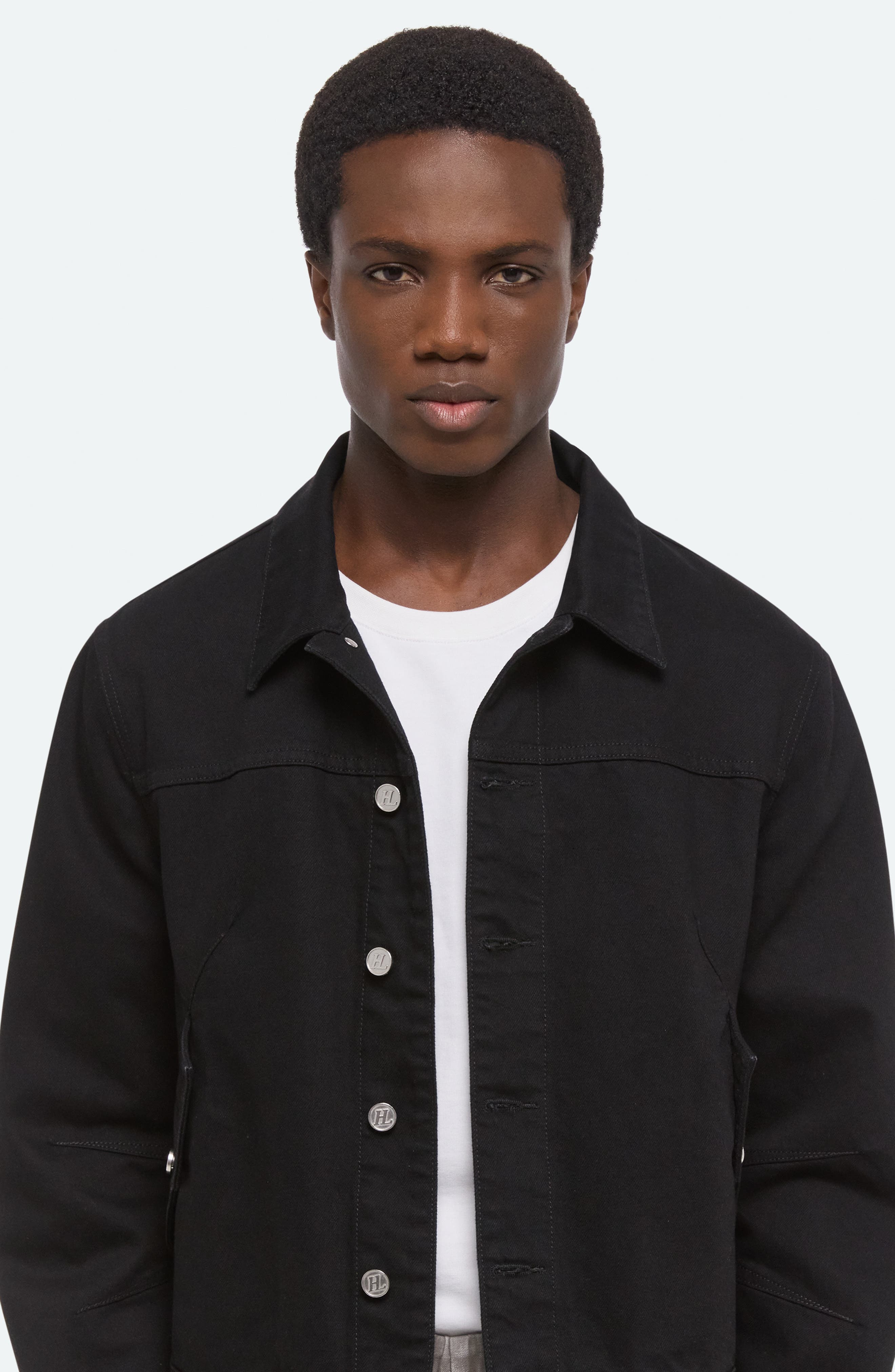 Helmut Lang Apex Denim Trucker Jacket in Rinsed Black at Nordstrom - 4