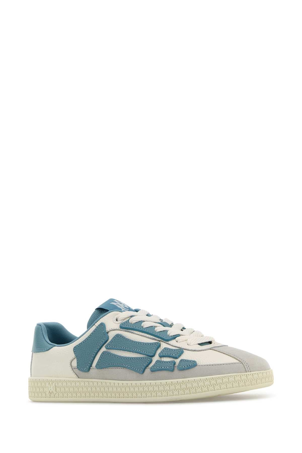 Amiri Men Multicolor Leather And Suede Pacific Bones Sneakers - 2