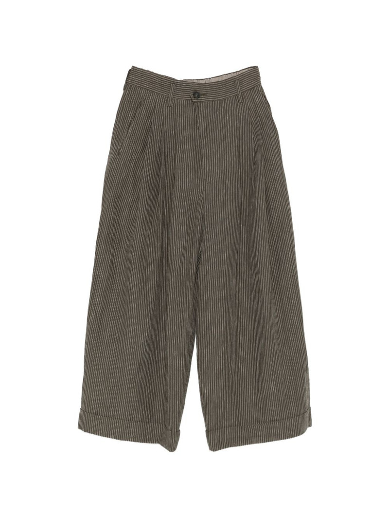striped pleated trousers 1