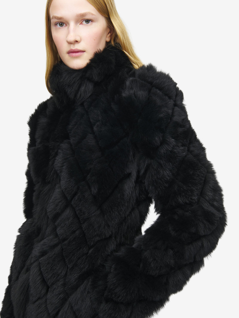 Quilted Effect Shearling Jacket 6