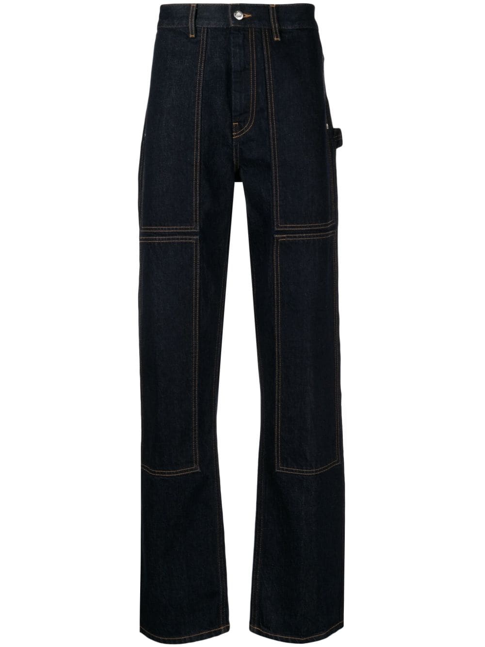 Helmut Lang contrast-stitching straight-leg jeans farfetch