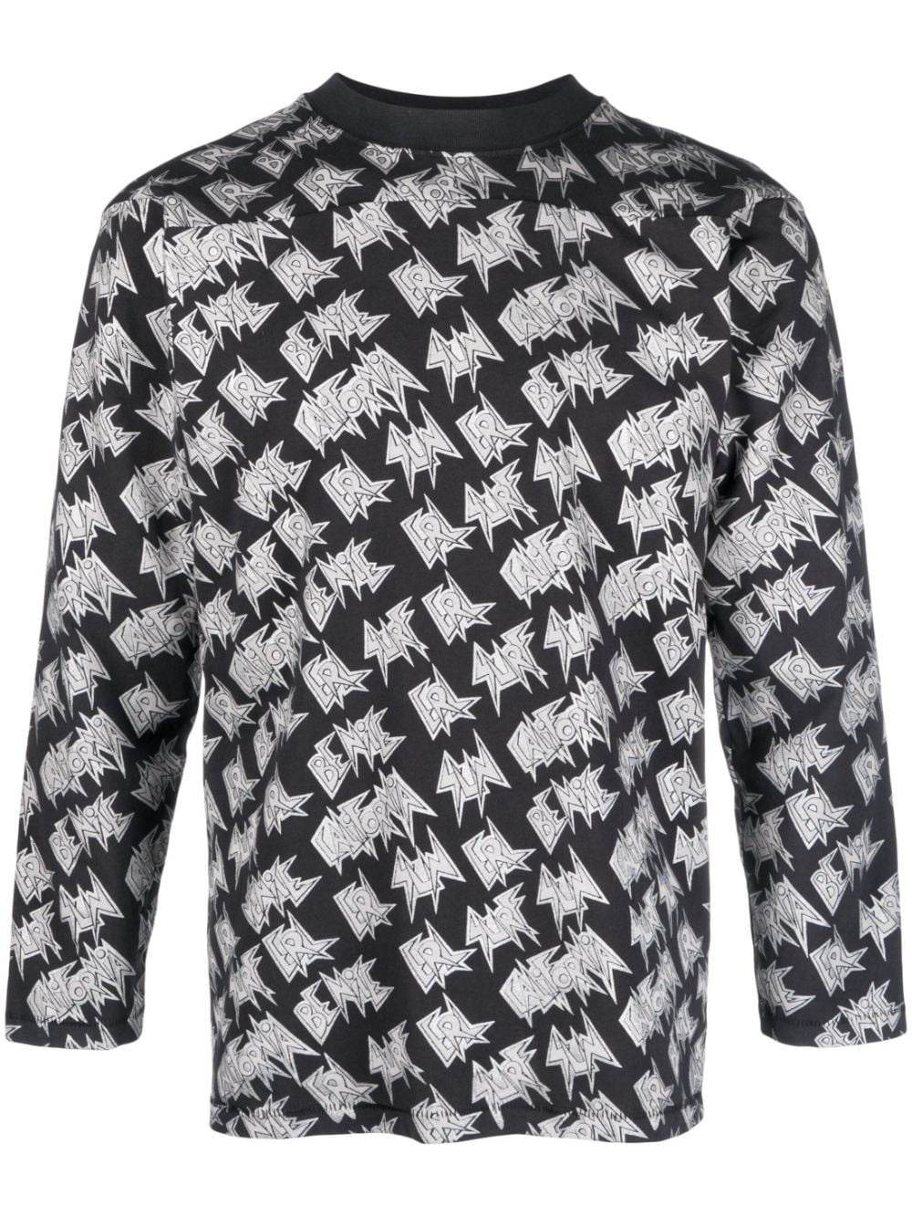 logo-print long-sleeved T-shirt - 1
