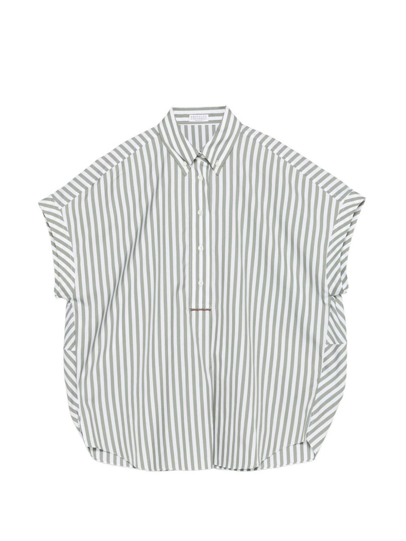 striped-pattern polo top 1