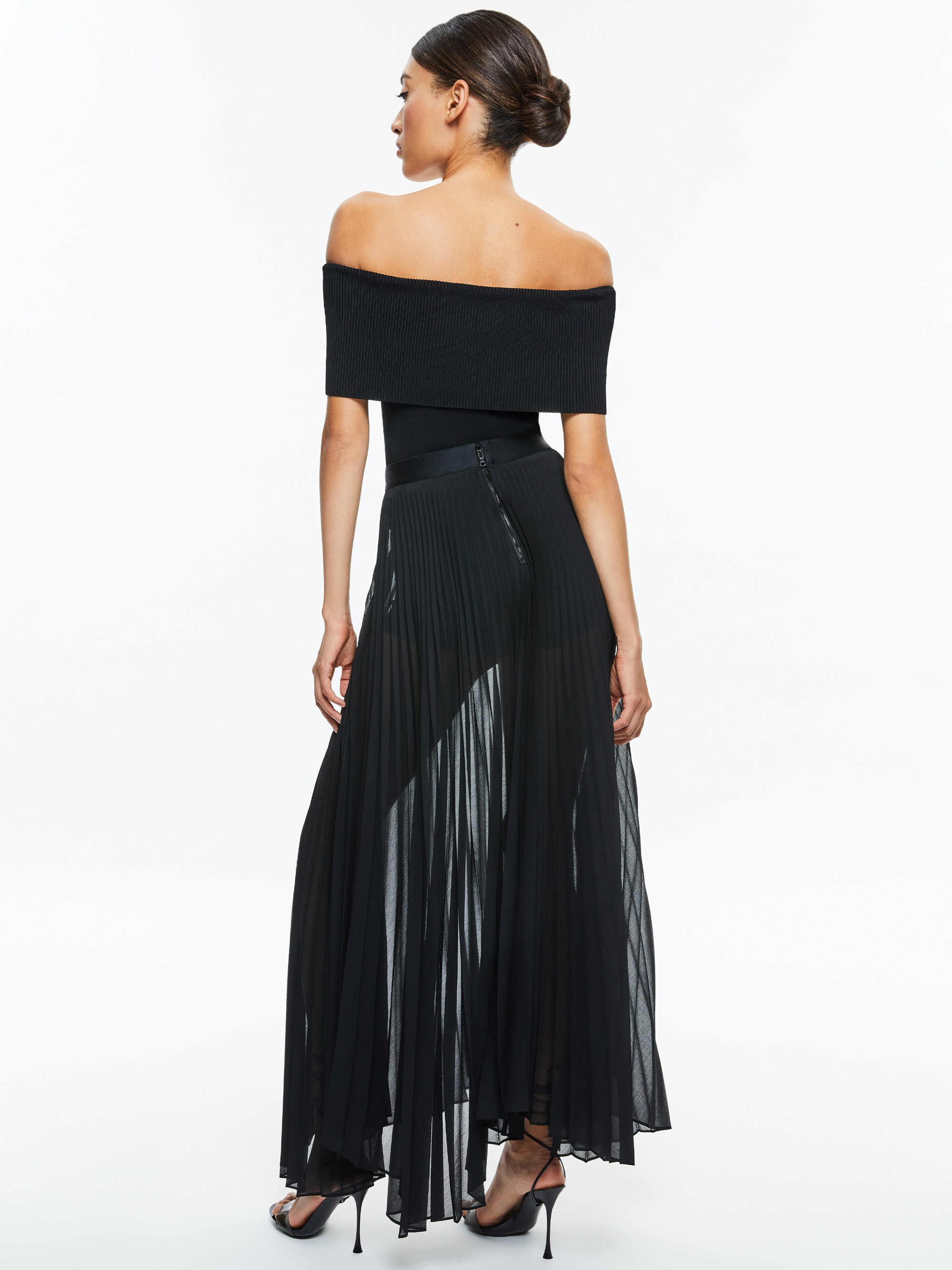 KATZ PLEATED MAXI SKIRT WITH HOT PANT - 4