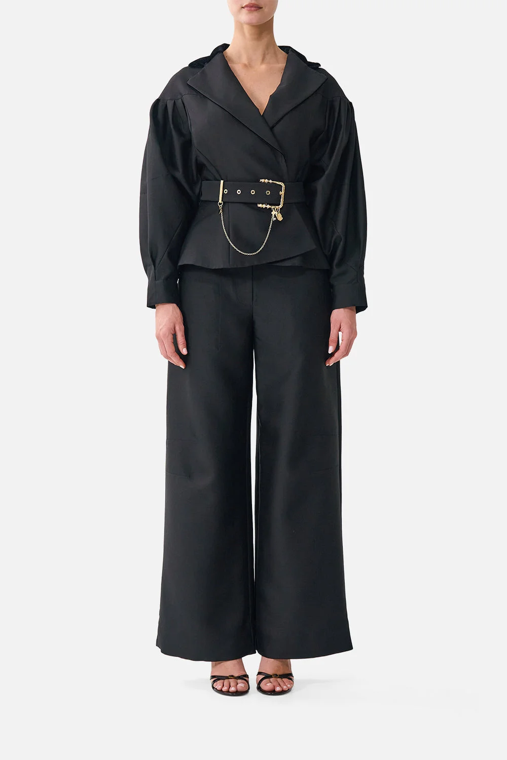 COLLARED JACKET WITH BELT LEOPARD LIBERTINE - 1