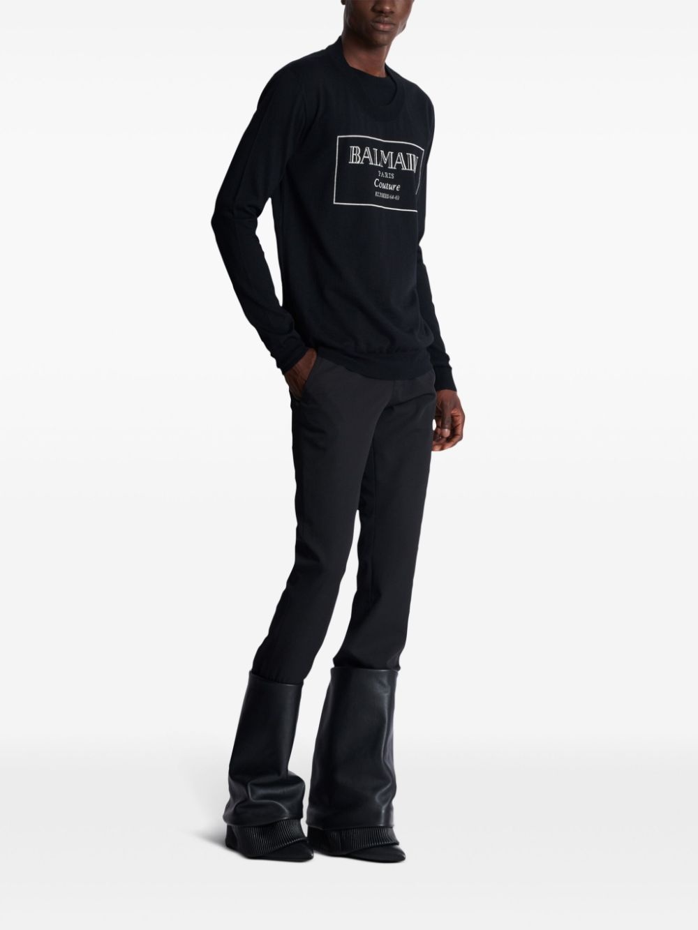 Couture Label-intarsia jumper - 3
