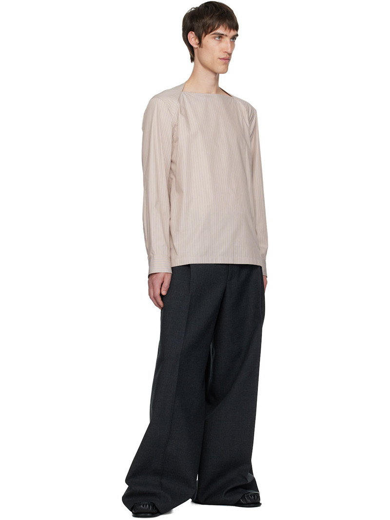 Dries Van Noten Beige Boat Neck Cotton Shirt outlook