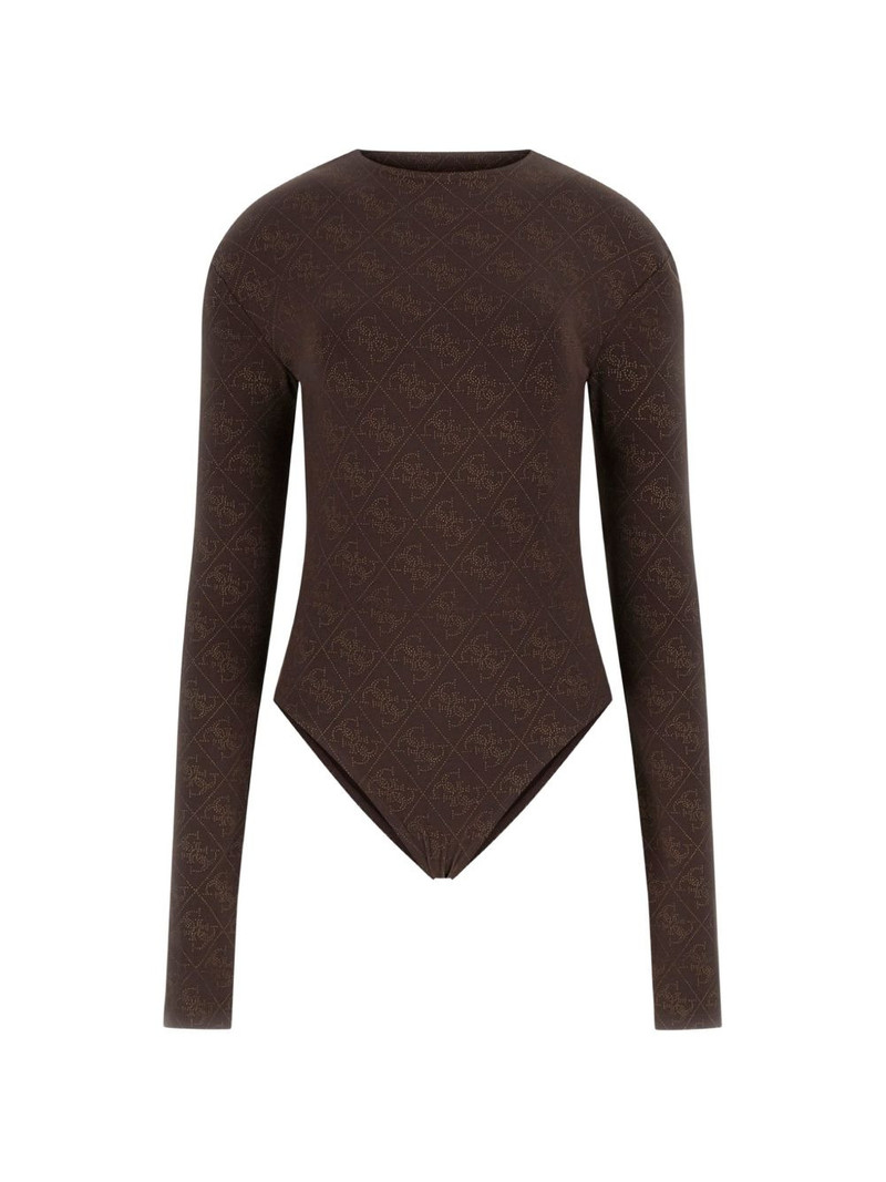 logo-print long-sleeve bodysuit 1