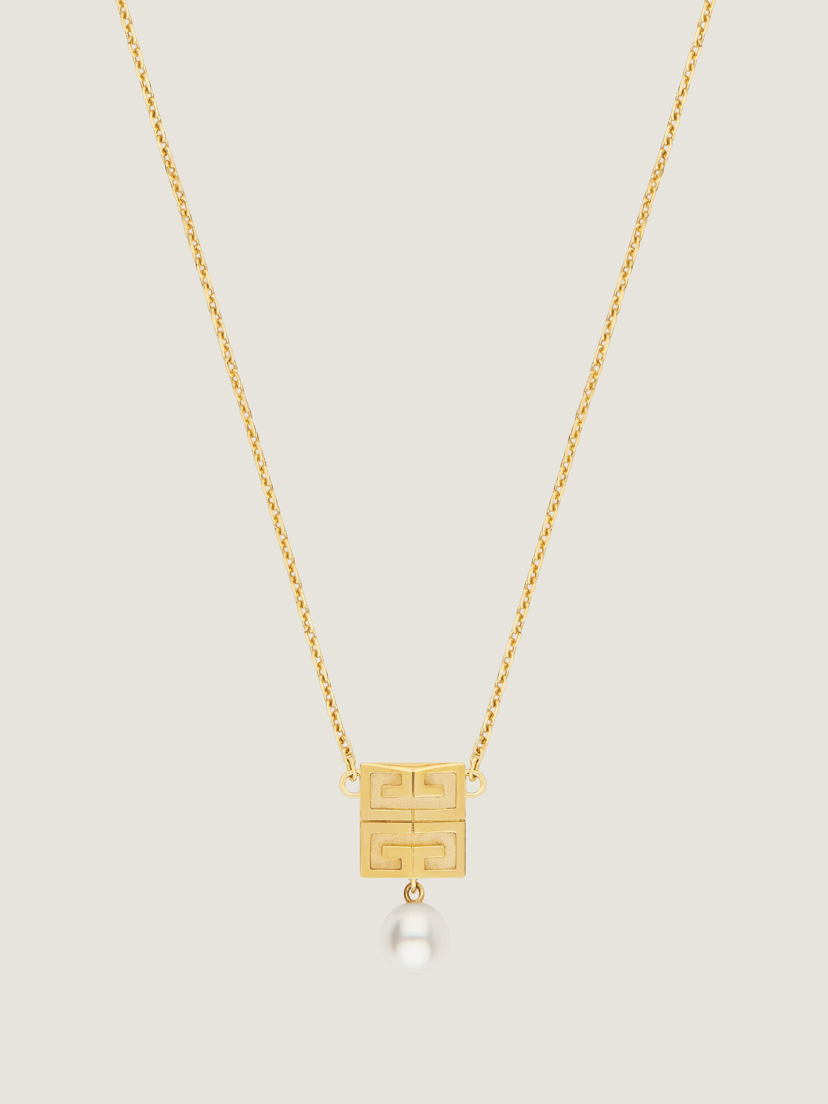 4G NECKLACE IN METAL WITH PEARL - 3