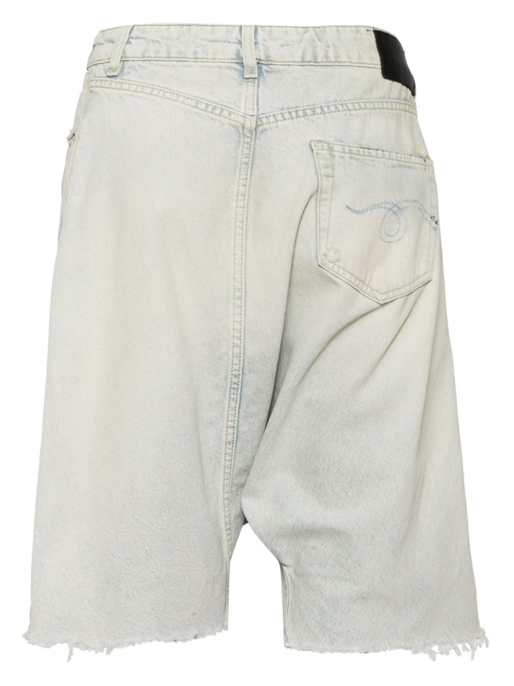 Twister asymmetric denim shorts - 2