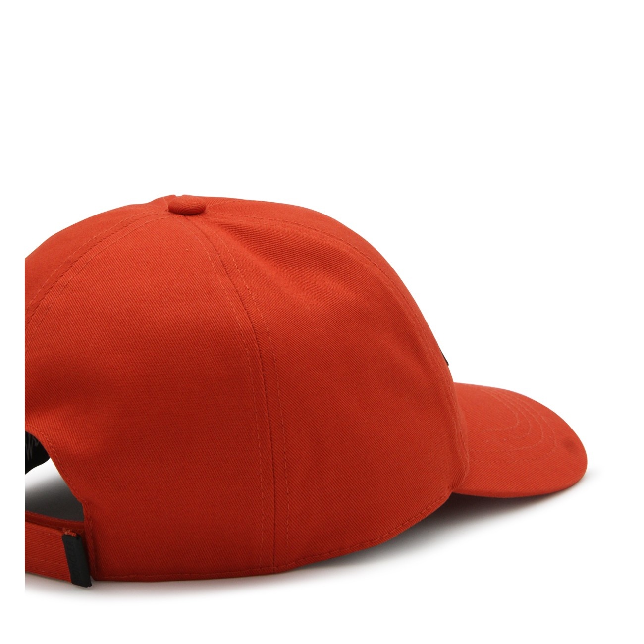 orange and black cotton baseball cap - 2