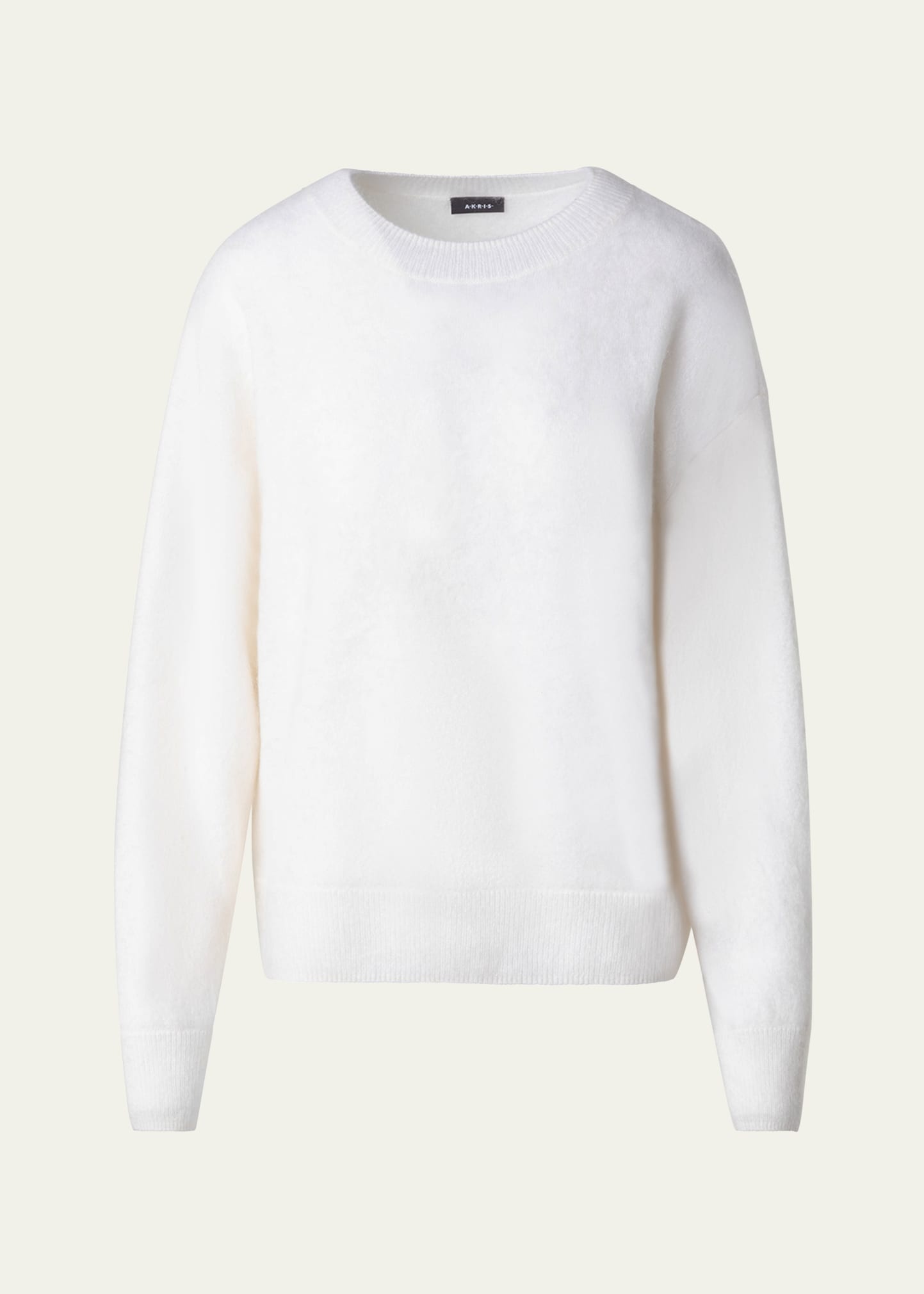 Brushed Cashmere Knit Sweater - 1