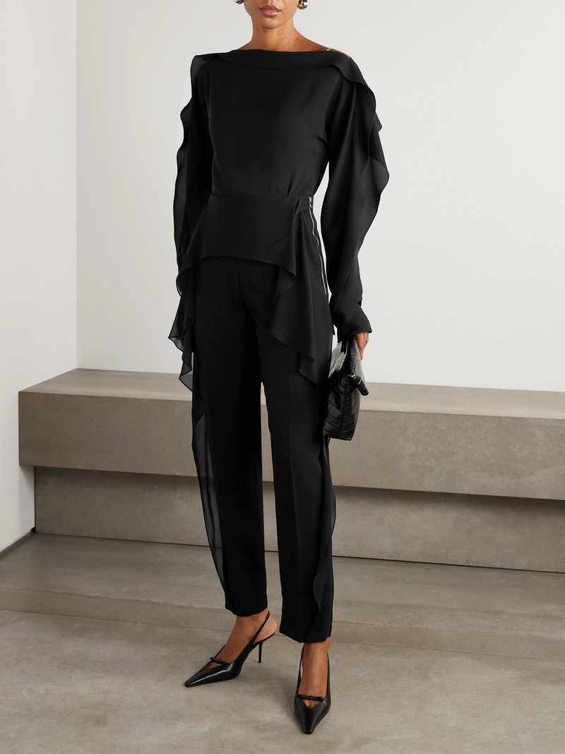 Lanvin Ruffled Silk-crepe Blouse outlook