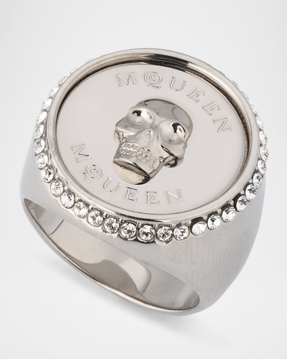 Men's Sovereign Skull Ring in Palladium - 3