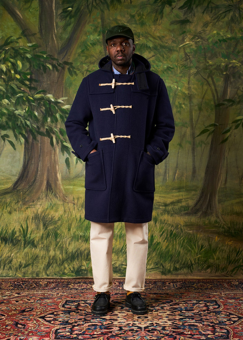 GLOVERALL Men's Original Monty Duffle Coat Navy outlook