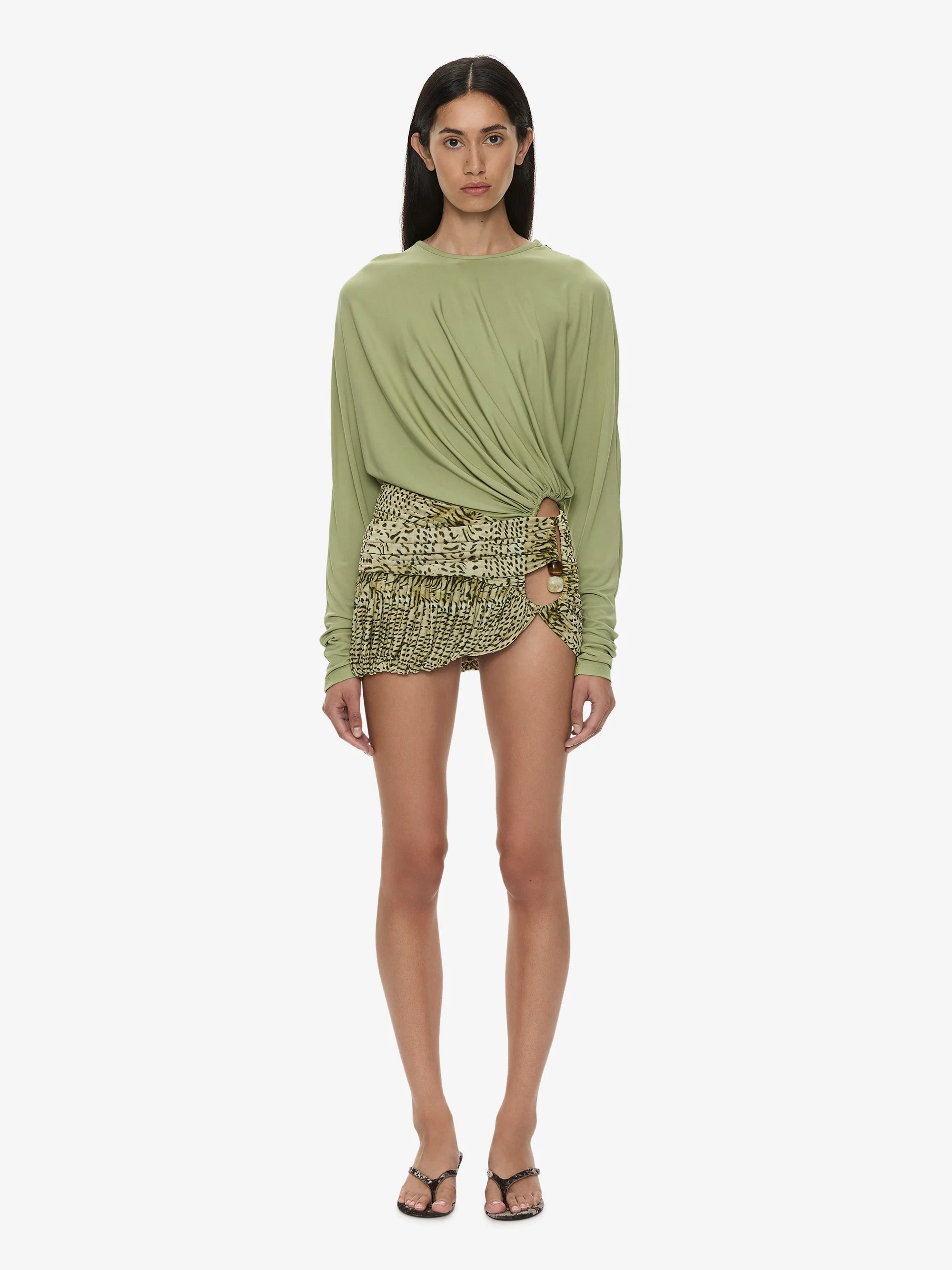 Beach Glass Bubble Mini Skirt - 1