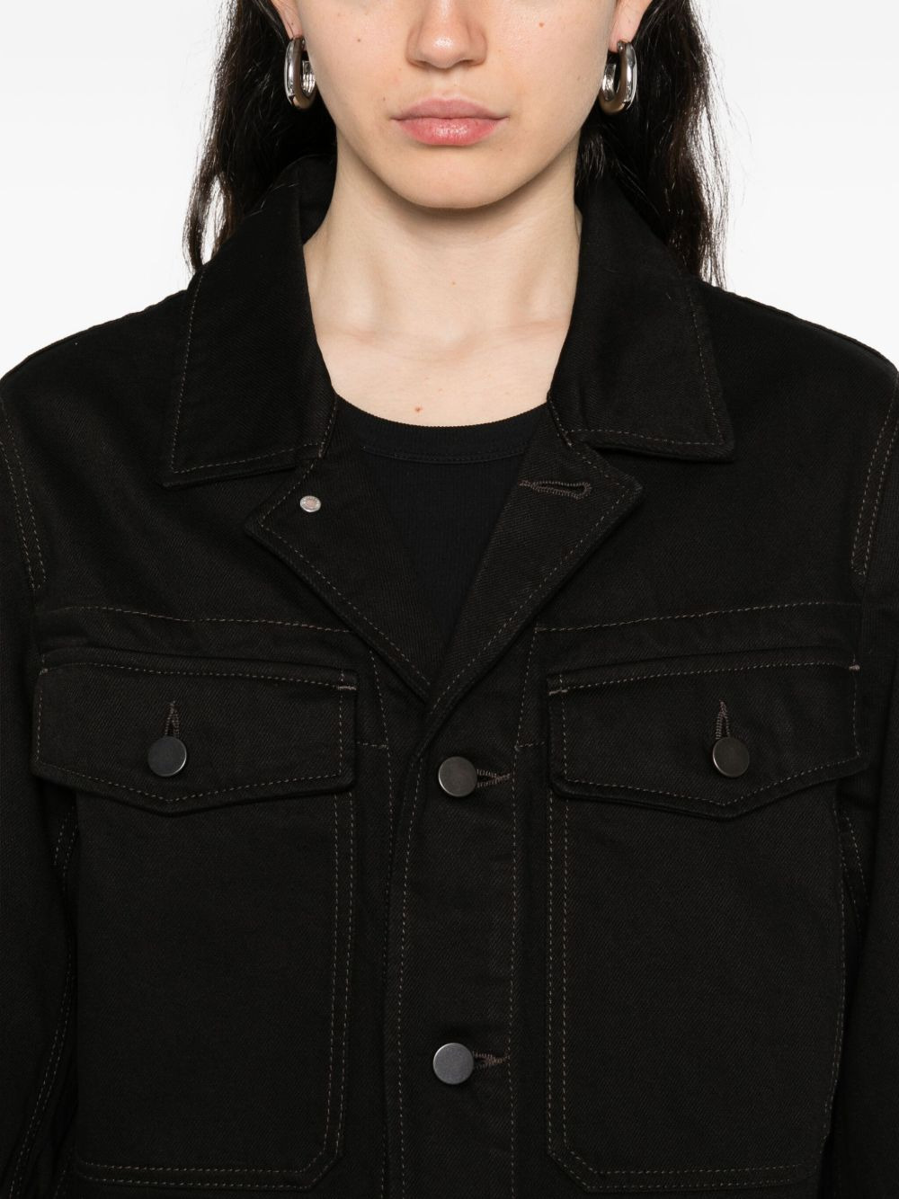 button-fastening flap-pocket jacket - 5