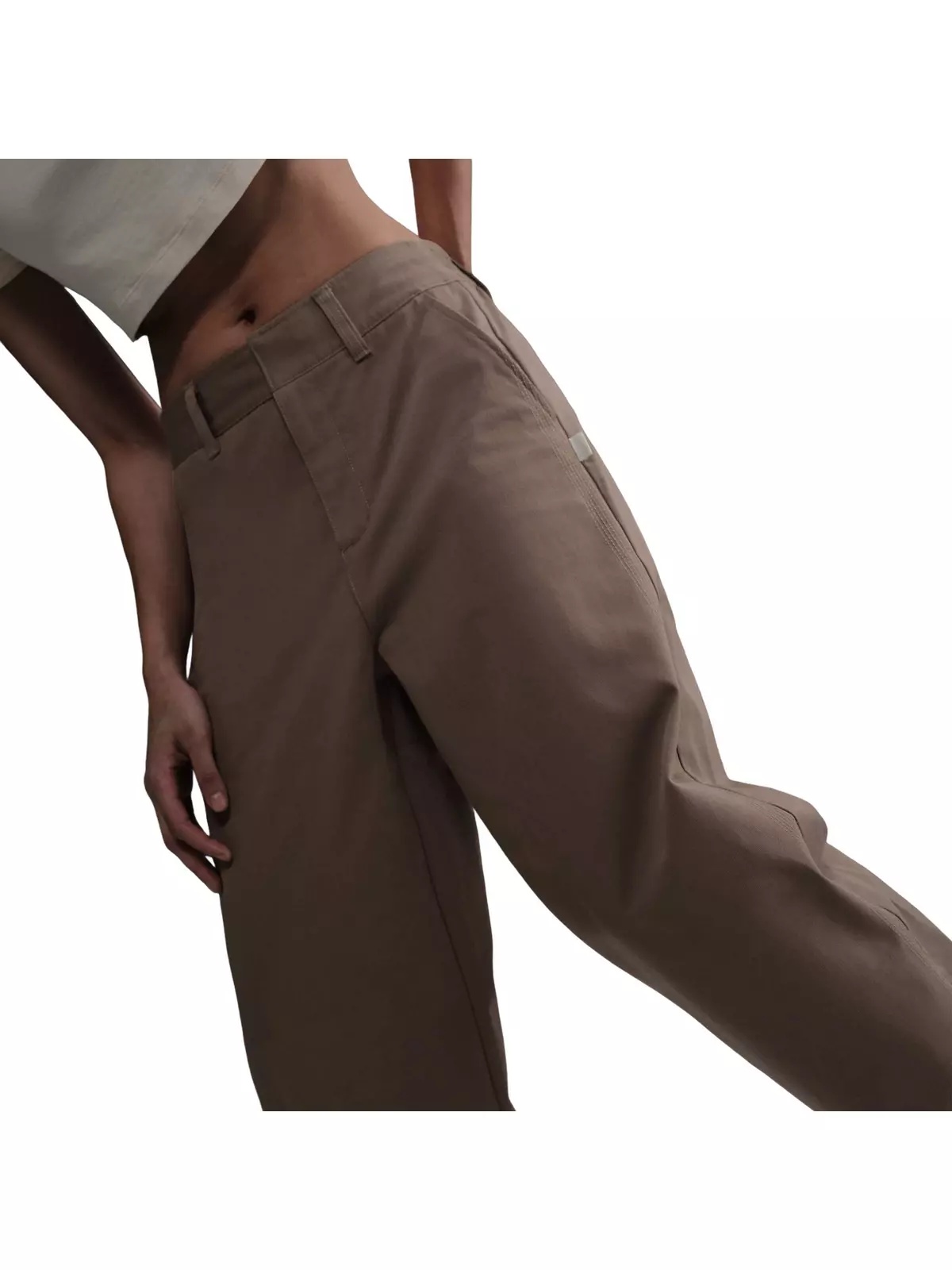 Women's Sportswear Collection Mid-Rise Twill Pants - Brown - 5