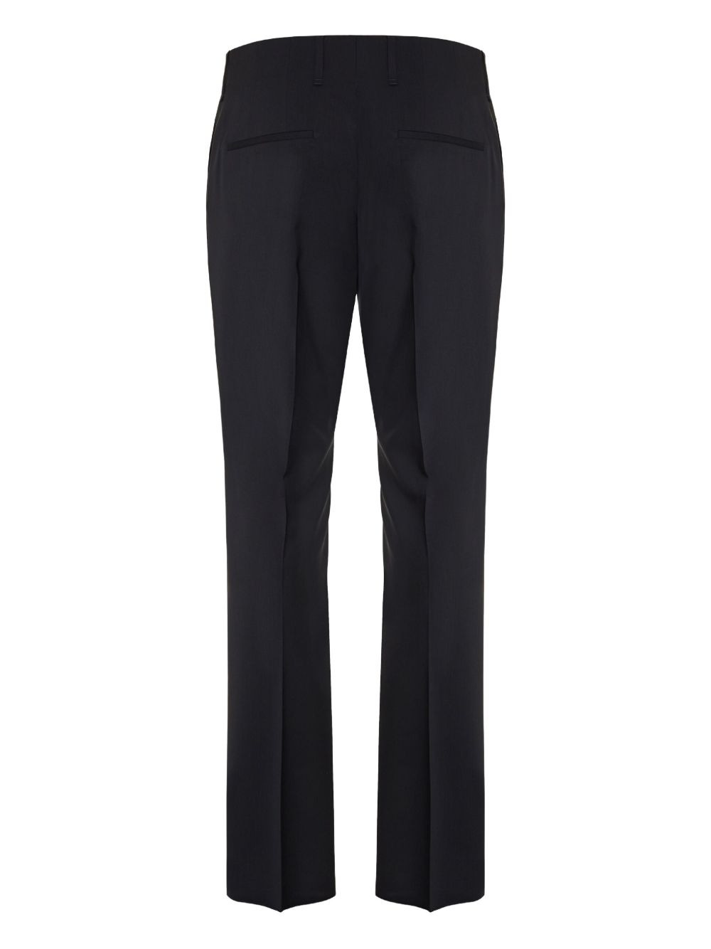 wool pressed-crease trousers - 2