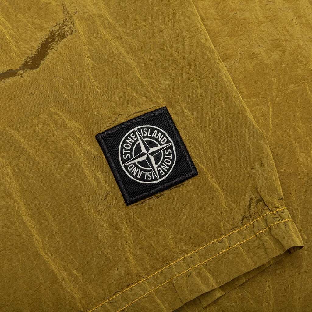 ECONYL REGENERATED NYLON SWIM TRUNKS - YELLOW - 4