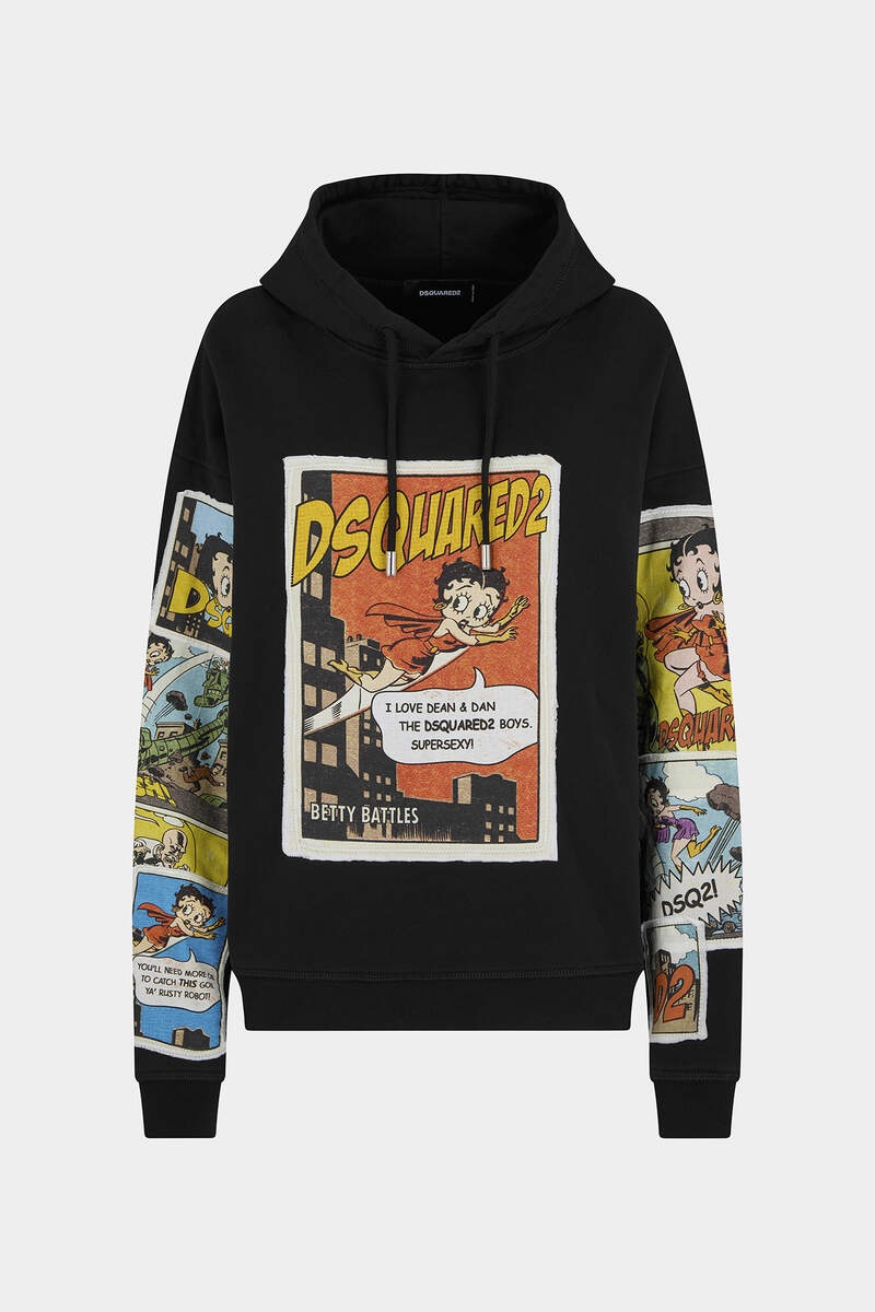 BETTY BOOP RELAXED FIT HOODIE SWEATSHIRT - 1