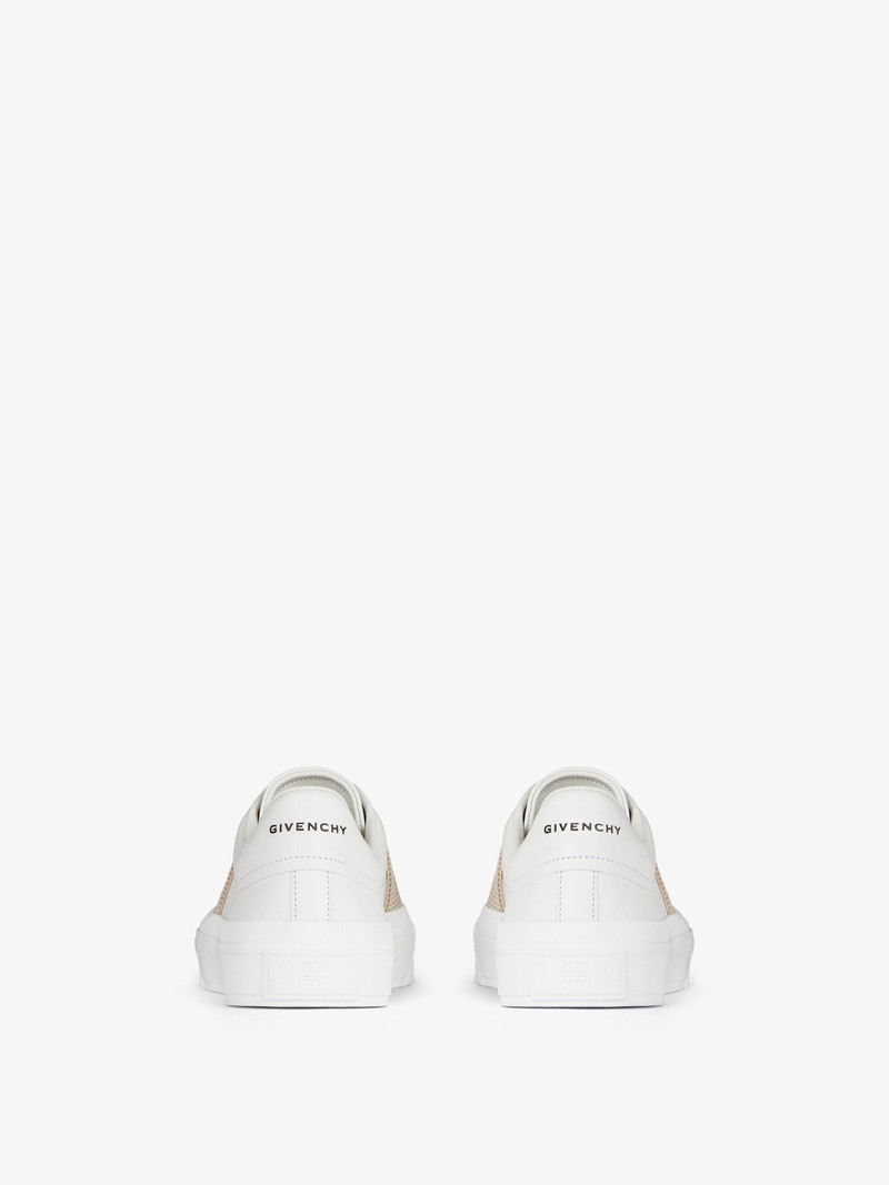 CITY SPORT SNEAKERS IN LEATHER WITH GIVENCHY STRAP 7