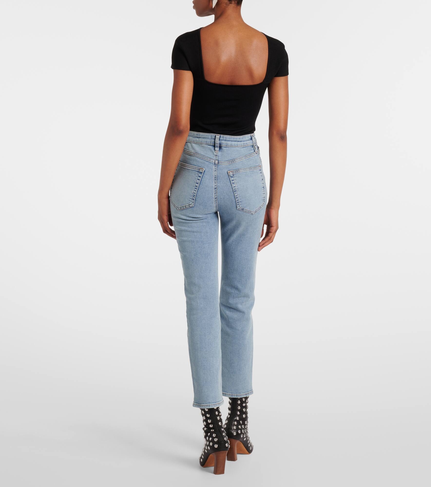 Pencil Crop high-rise straight jeans - 3