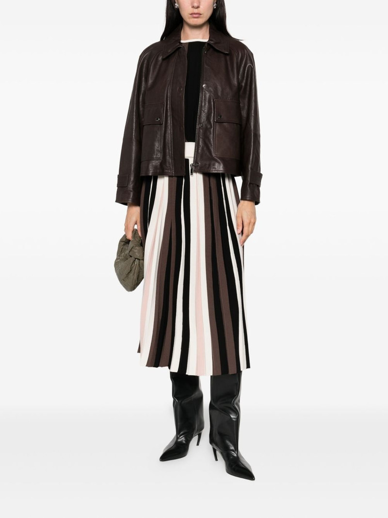 WEEKEND Max Mara flap-pocket leather jacket outlook
