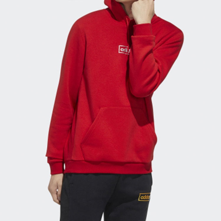 Men's adidas neo Series Small Logo Suede Red Pullover GD9882 - 3