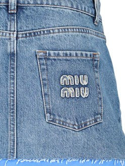 Miu Miu Women Denim Mini Skirt - 4