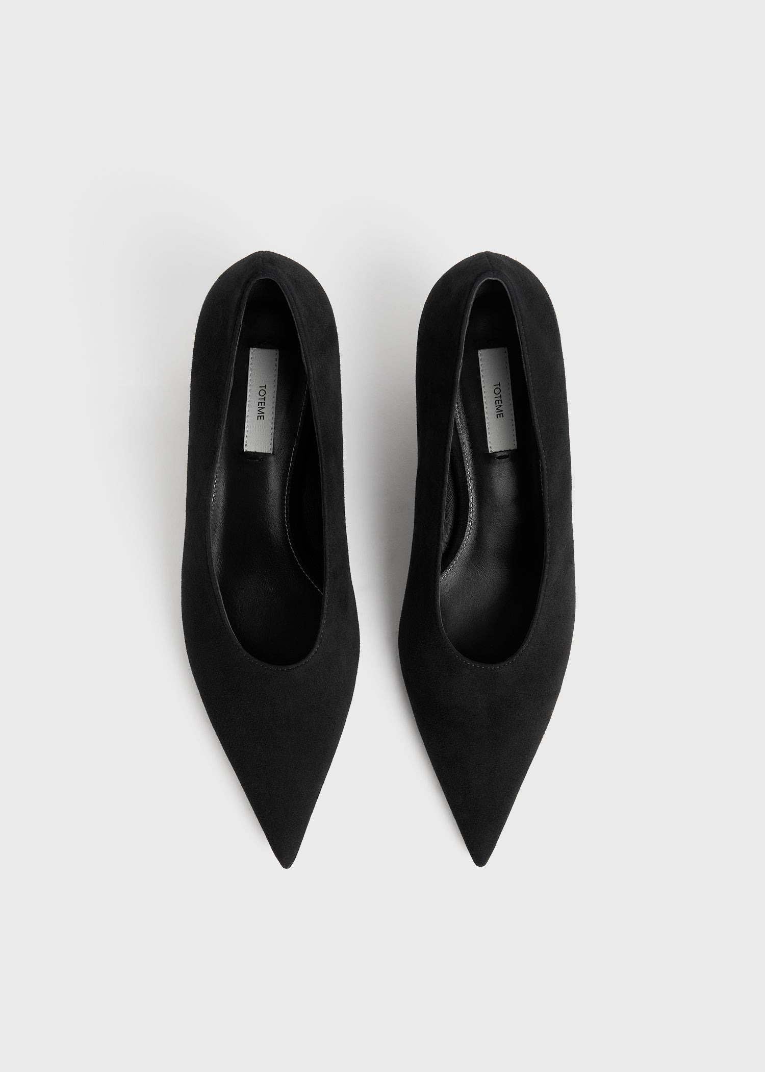 Sharp suede kitten pumps black - 4