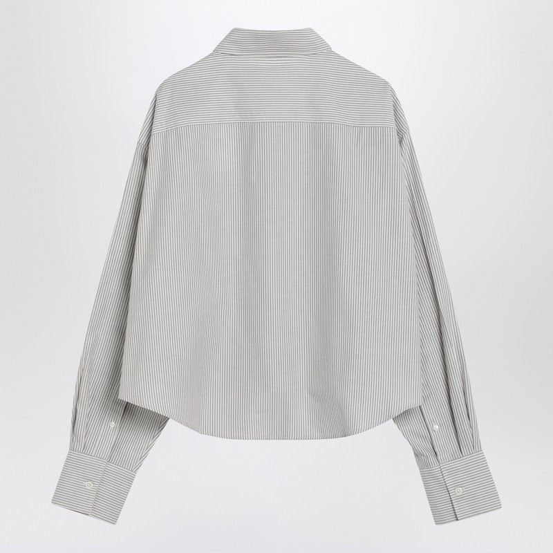 Ami Paris Striped Ami De Coeur Cropped Shirt Women - 2