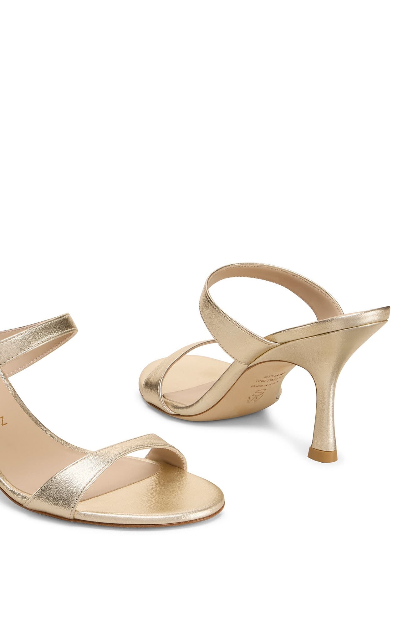 Stuart Weitzman Nudist Sandal in Light Gold at Nordstrom - 4