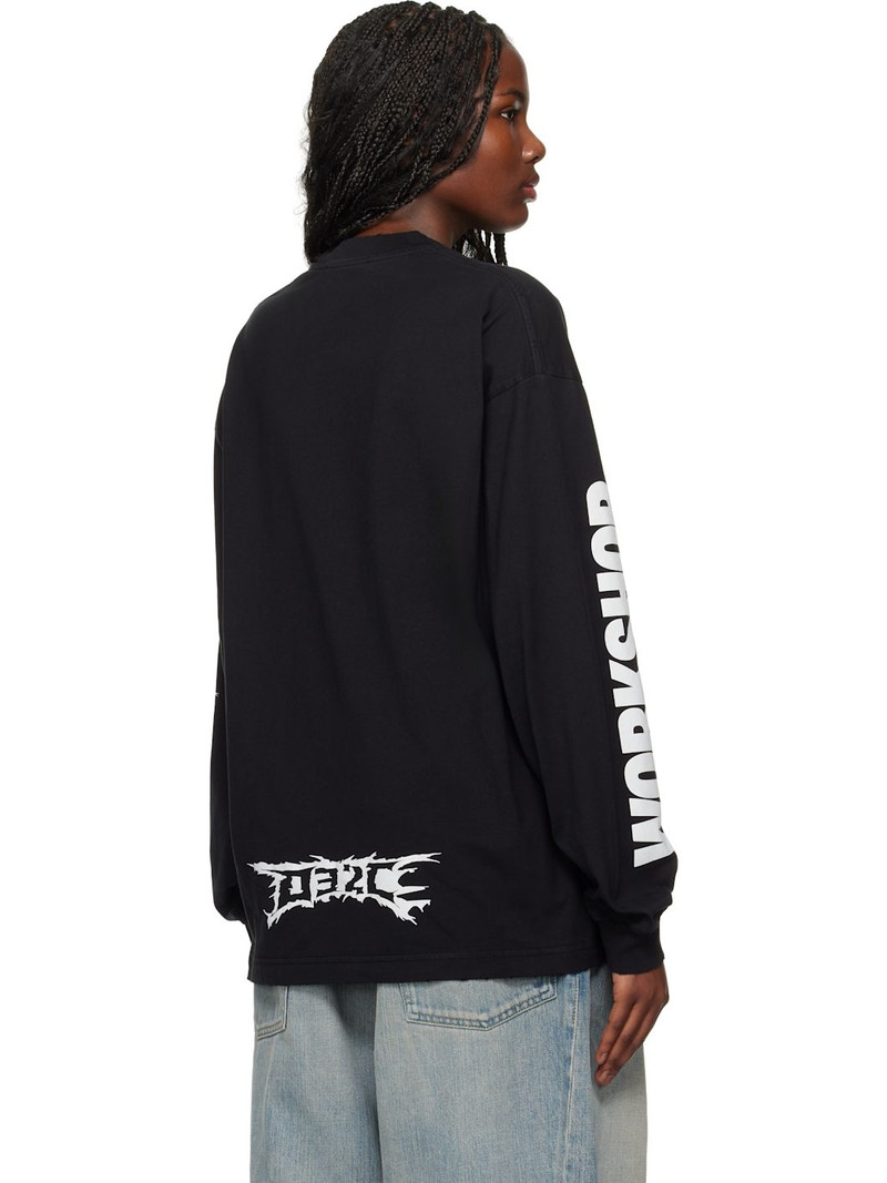 Black "Nerve Shatter" Boxy Longsleeve T-shirt 3