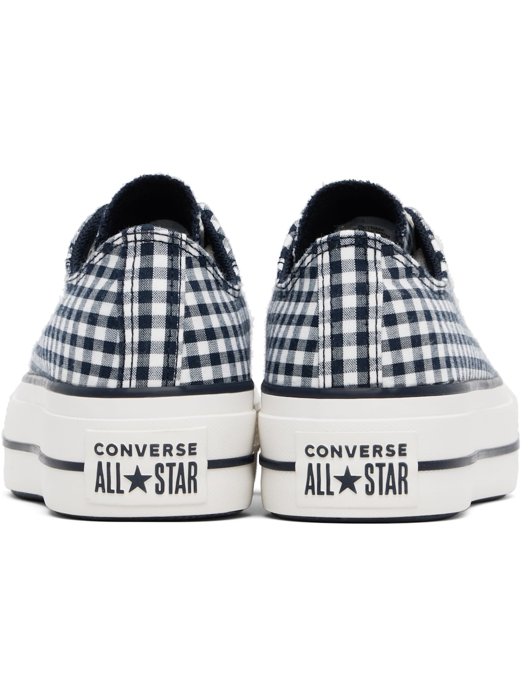 Navy & White Chuck Taylor All Star Gingham Sneakers - 2