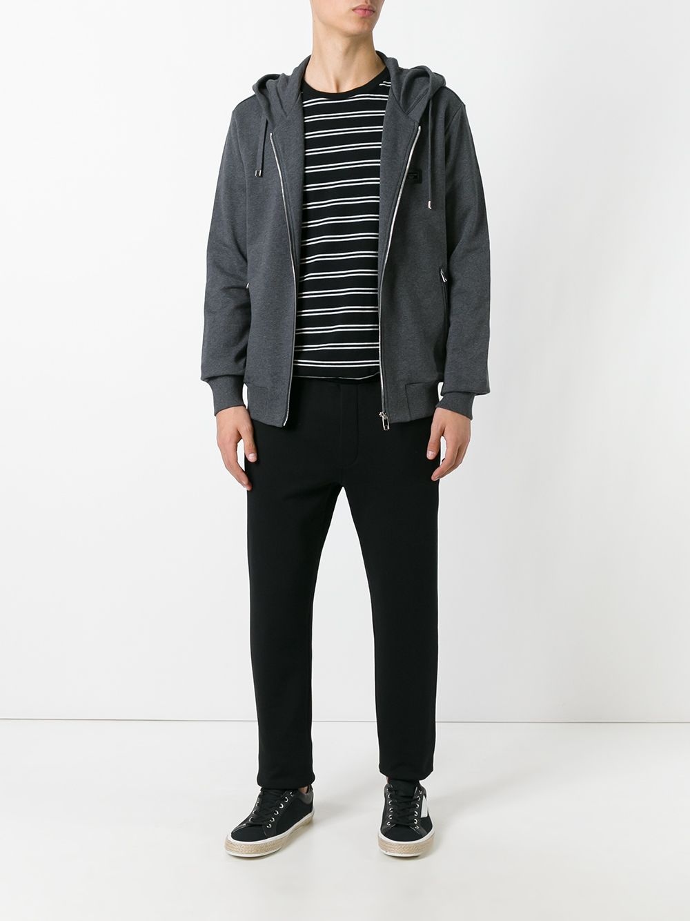 drawstring zip hoodie - 2
