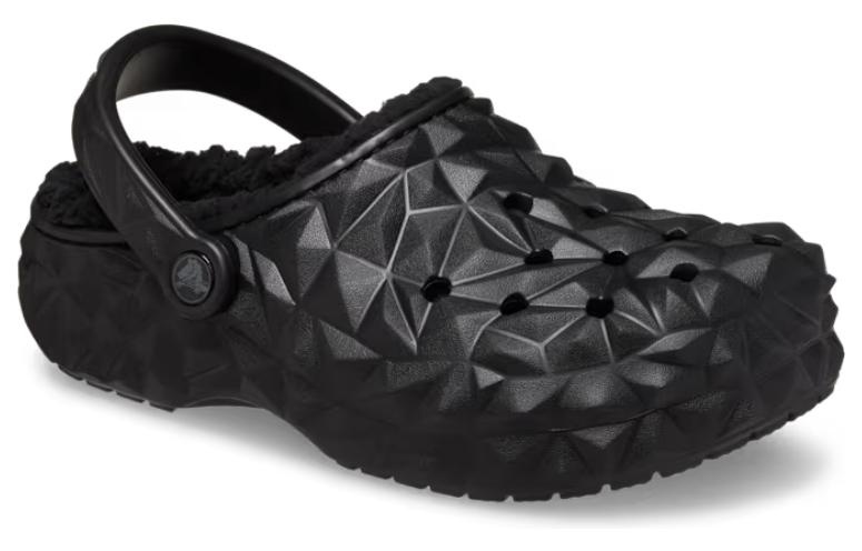 (WMNS) Crocs Classic Clog Lined Geometric Shoes 'Black' 210069-001 - 3