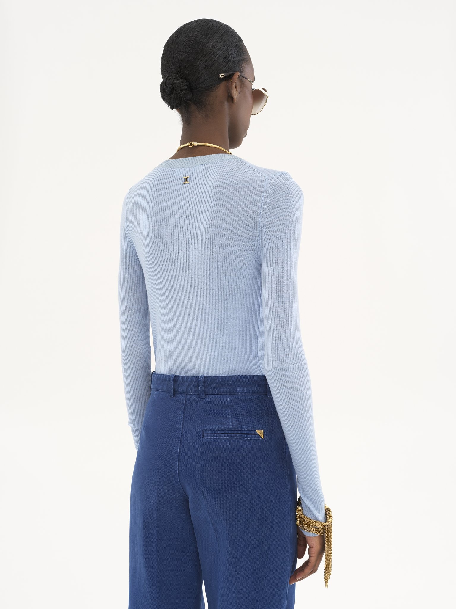 KNITTED HENLEY SHIRT IN SUPERFINE WOOL KNIT - 5
