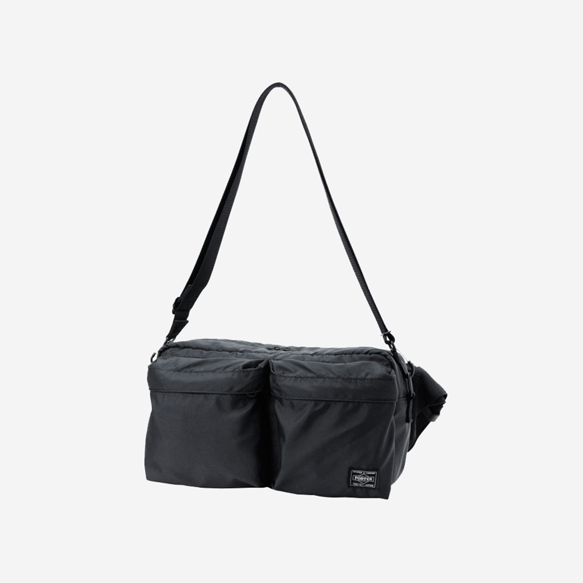POR-FOR-WAS-BLK Porter - Yoshida & Co. - Force 2Way Waist Bag - Black - 1