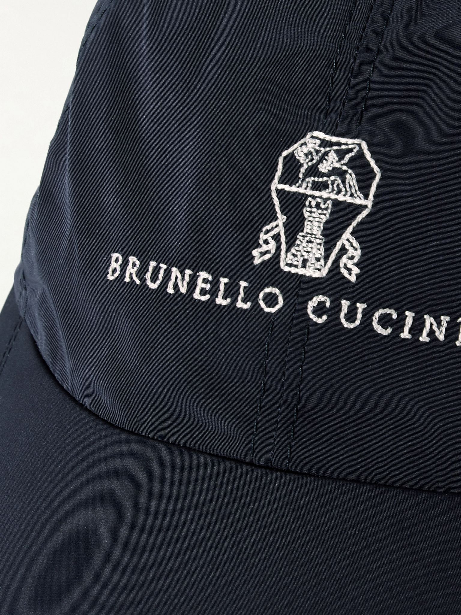 Logo-Embroidered Cotton-Twill Baseball Cap Blue - 4