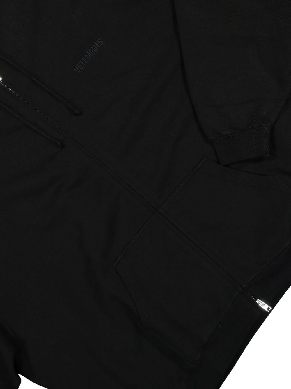 logo-embroidered zip-up hoodie - 4