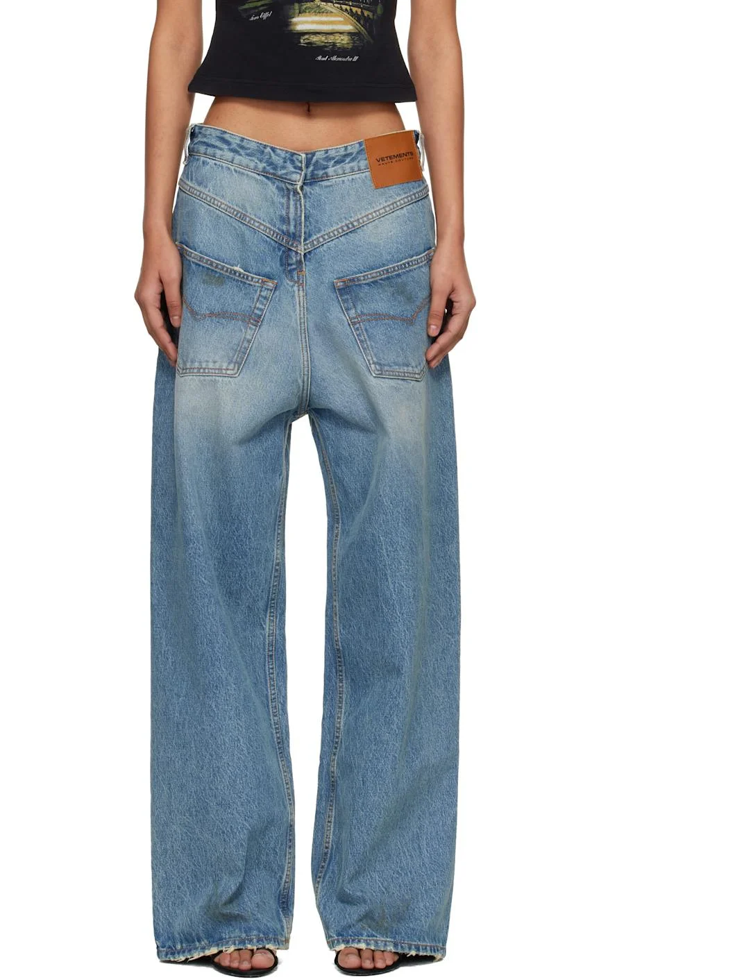 Blue Back-to-Front Jeans - 1